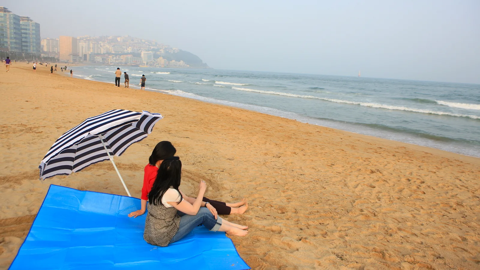 Haeundae Blueline Park and the coast near Mipo