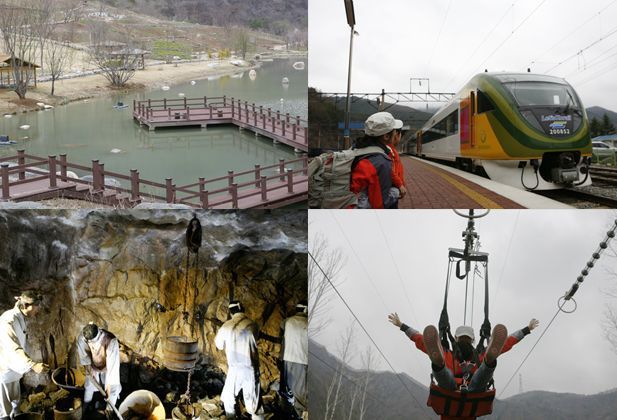 Take a unique train and fly over the Donggang River, Jeongseon-themed trip
